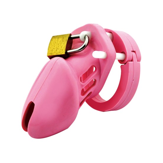 Silicon Male Chastity Device Short/Pink