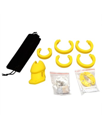 Silicon Male Chastity Device Short/Yellow